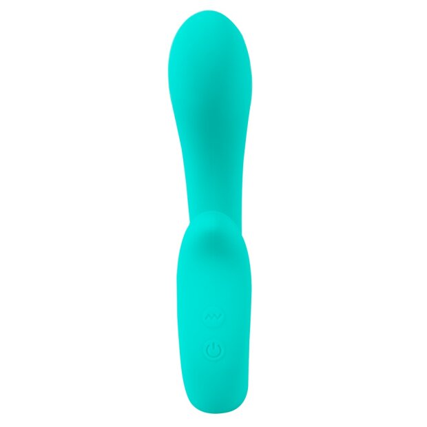 beau coeur Naira Flexibler Doppelvibrator Türkis 17,5 cm