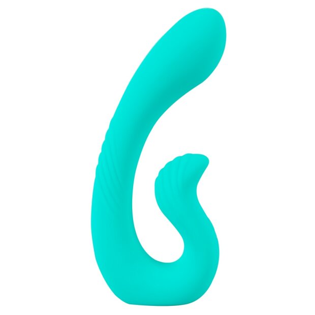 beau coeur Naira Flexibler Doppelvibrator Türkis 17,5 cm