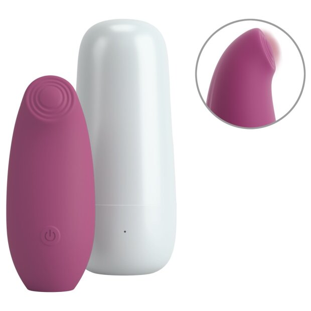 beau coeur Omino Stimulateur externe avec boîtier de chargement Rose 10,1 cm Ø 4,3 cm