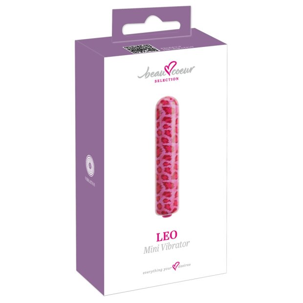 beau coeur Leo Mini Vibrator Pink 8.7 cm