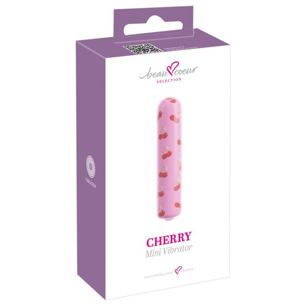 beau coeur Cherry Mini vibrateur Rose 8,7 cm