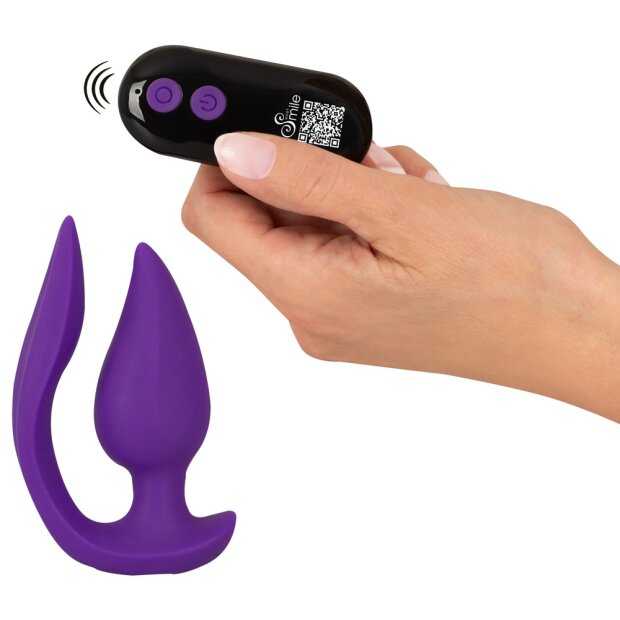 You2Toys Smile RC 2in1 Plug & Panty Vibrator Purple 11 cm Ø 3.5 cm