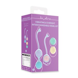 Loveline vibrating and 5 weight interchangeable kegel kit...