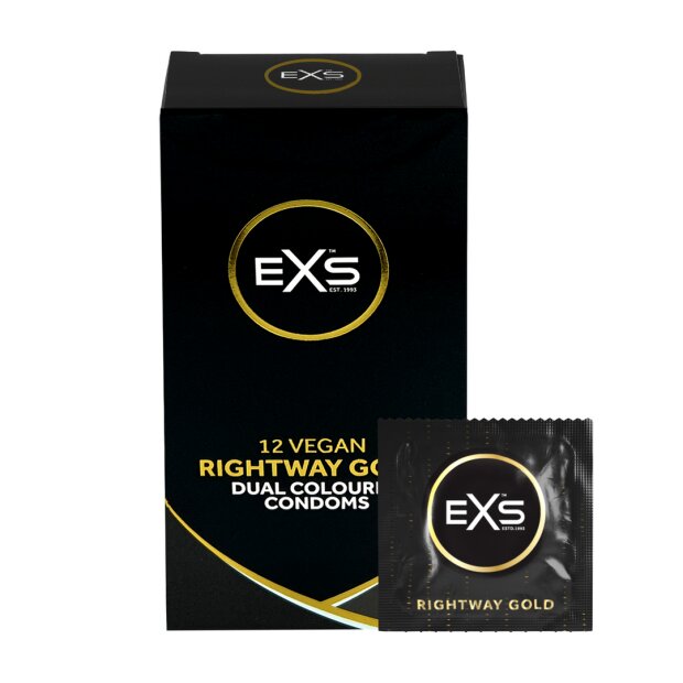 EXS Condoms Rightway Gold Latexkondome 53 mm 12 Stück