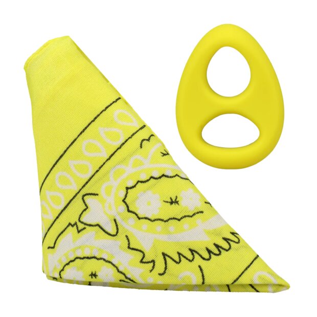 Doc Johnson The Code silicone cock ring with bandana yellow Ø 4.6 cm