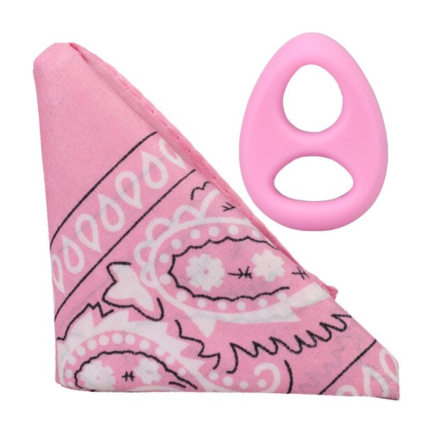 Doc Johnson The Code silicone cock ring with bandana pink Ø 4.6 cm