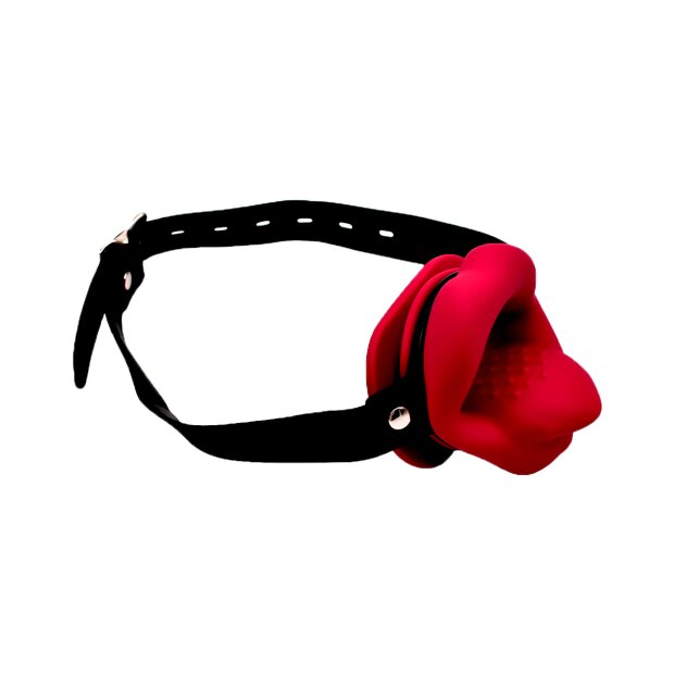Kiotos Mouth Gag Silicone Lips & Tongue mit Vibration Mehrfarbig 4,6 cm
