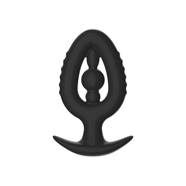 Kiotos Plug/Écarteur Anal avec bille intérieure Noir Ø 6,8 cm