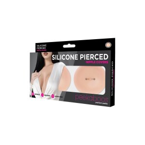 Peekaboo Silicone Pierced Nipple Covers Beige