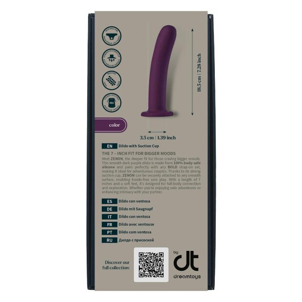 Dream Toys Strap on Dildo mit Saugnapf 18,5 cm lila