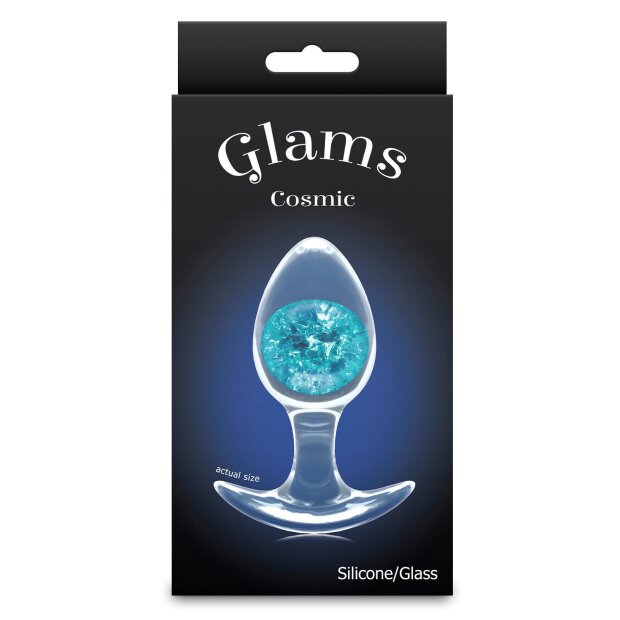 NS Novelties Glams Cosmic Medium Anal Plug Blue Ø 4 cm