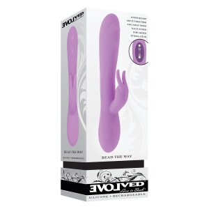 Evolved Bead The Way Rabbit Vibrator Purple 23.2 cm