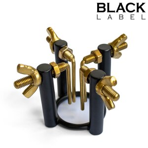 Black Label 4 Way Urethral Stretcher Schwarz Gold
