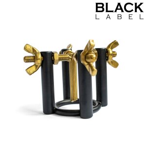 Black Label 4 Way Urethral Stretcher Schwarz Gold