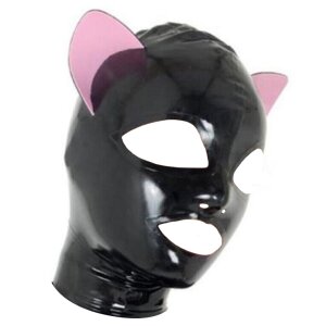 LateXcite Cat Mask Small Schwarz Pink