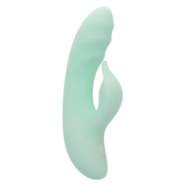 CalExotics Polynesia Vibromasseur avec Stimulation Clitoridienne Turquoise 16,5 cm