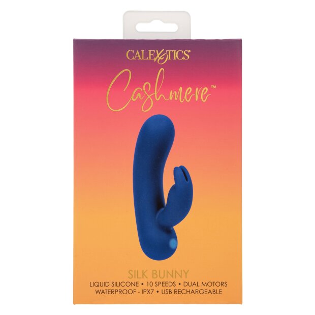 CalExotics Silk Bunny Vibrateur Bleu 16,5 cm Ø 3,8 cm