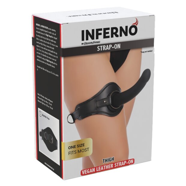 Hidden Desire Inferno Thigh Strap-On Noir Tour de taille 128 cm