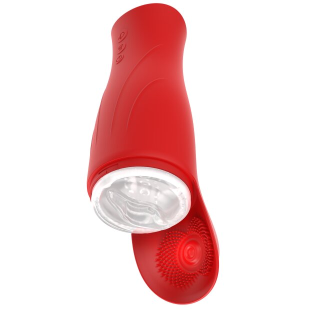 Hidden Desire Super Suction Nutbuster Triple Masturbator Red