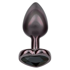 CalExotics Diamond Heart Analplug Small Schwarz Ø...
