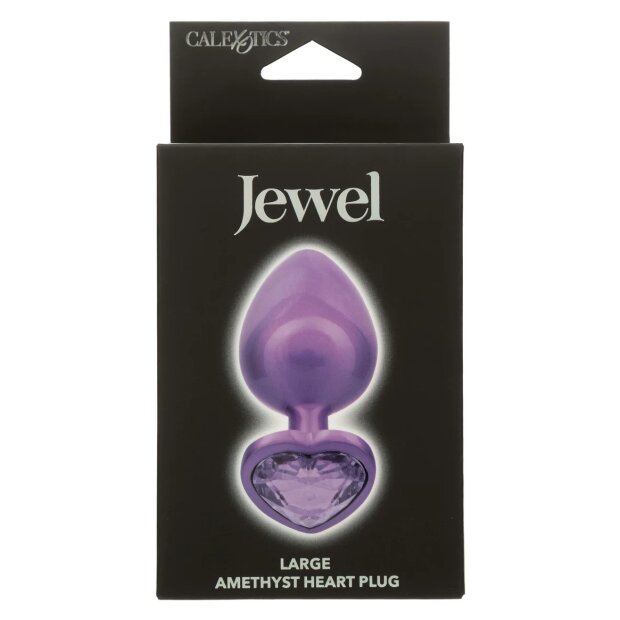CalExotics Plug anal Diamond Heart Large Violet Ø 3,8 cm