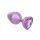CalExotics Plug anal Diamond Heart Large Violet Ø 3,8 cm