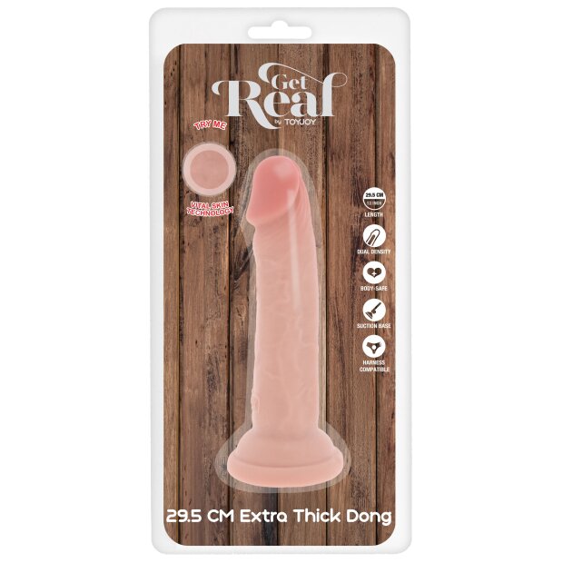 TOYJOY Deluxe Dual-Density Extra Thick Dildo Beige 29.5 cm