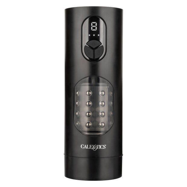 CalExotics Beaded Power Stroker mit Vibration Schwarz