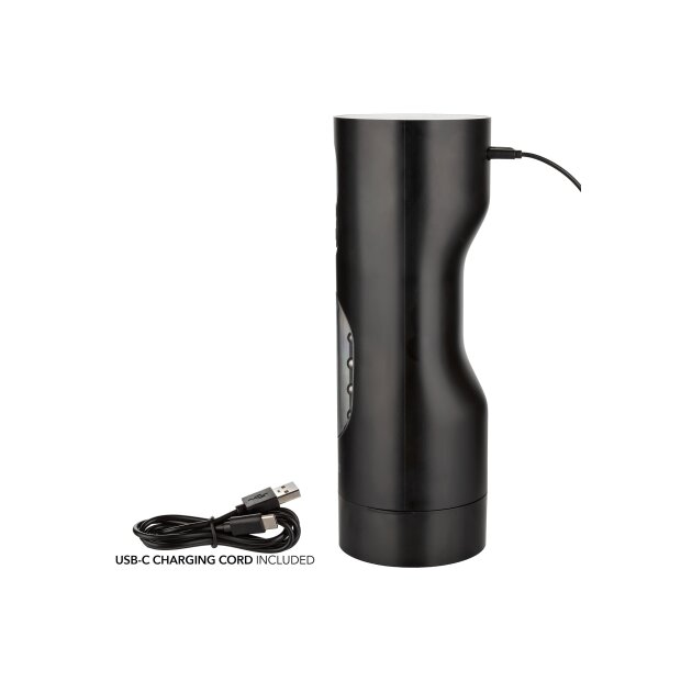 CalExotics Beaded Power Stroker mit Vibration Schwarz