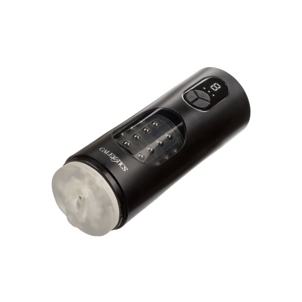 CalExotics Beaded Power Stroker mit Vibration Schwarz