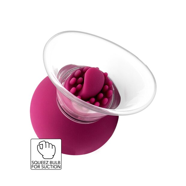 She.E.O Pompe Vibrante et Rotative pour Mamelons et Clitoris Violet Ø 6 cm