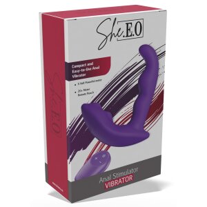 She.E.O. Anal Stimulator Vibrator Purple Ø 2 cm