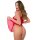 Daring Intimates Peek-a-Boo Bow babydoll Red S-M