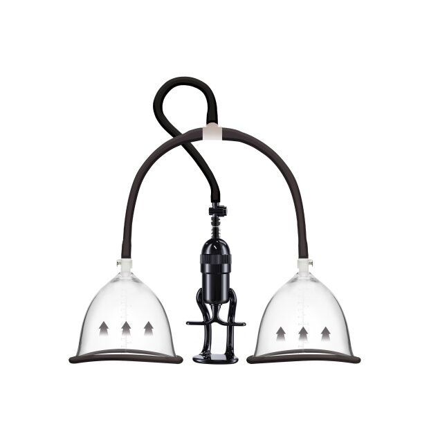 She.E.O. Vakuumpumpe für Bruststimulation Schwarz M/L Ø 12 cm