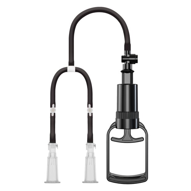 She.E.O. Pompe à Vide de Plaisir pour Mamelons Noire S-M Ø 3 cm