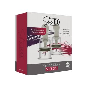 She.E.O. Nipple & Clitoral Suckers White S-M Ø...