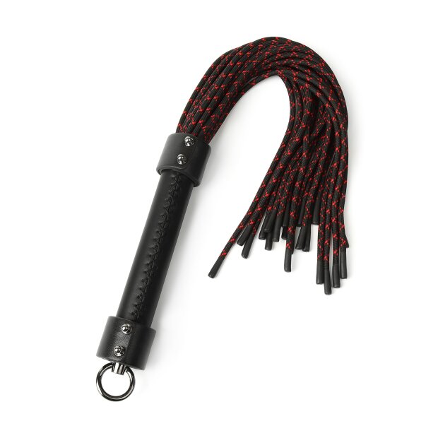 Hidden Desire Leder Knoten Flogger 55 cm Schwarz