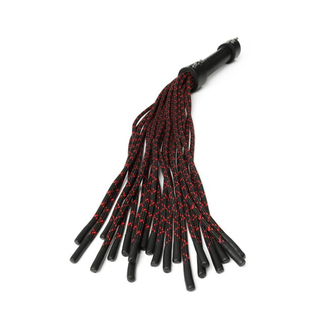 Hidden Desire Leder Knoten Flogger 55 cm Schwarz