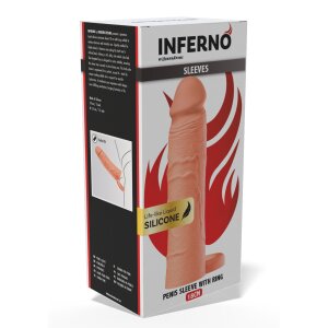 Hidden Desire Inferno Penis Sleeve Beige 18 cm Ø...