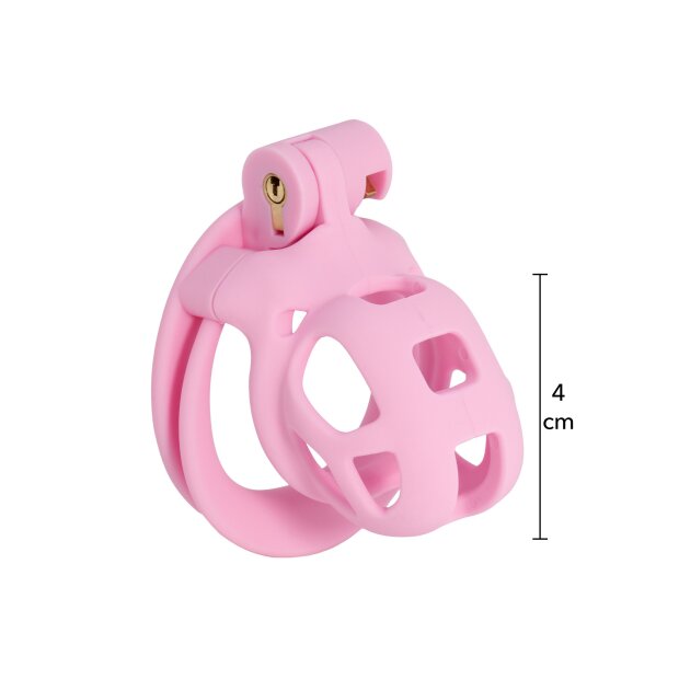 Hidden Desire Penis Prison Peniskäfig X-Short Rosa 7 cm