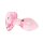 Easytoys Plug Anal en Verre avec Base en Forme de Cœur Rose Ø 3,9 cm