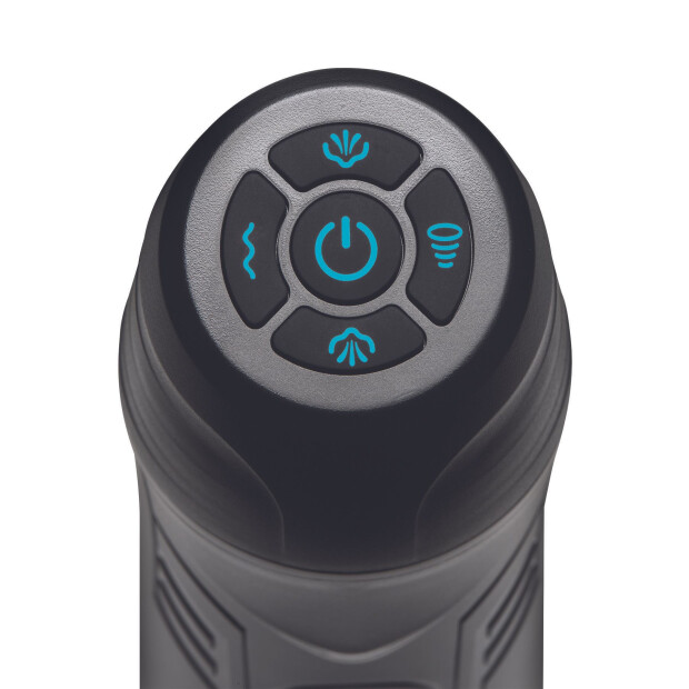 XR Brands JOCK Saugender und Vibrierender Masturbator Schwarz