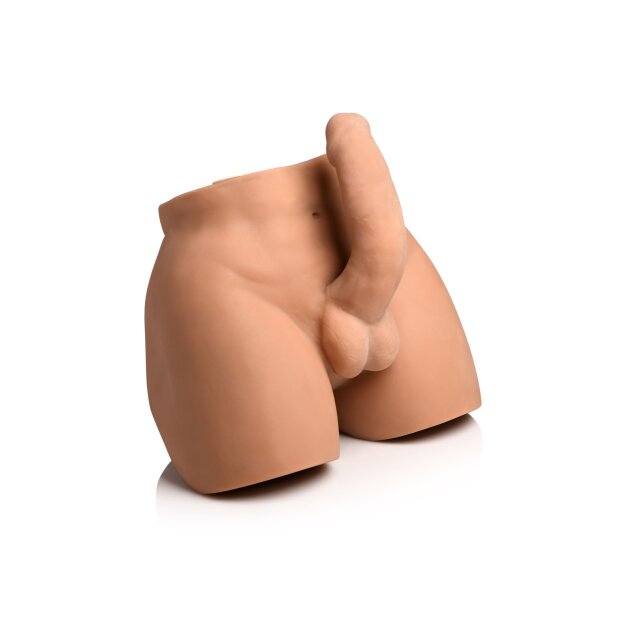 XR Brands JOCK Masturbateur masculin à compression automatique avec vibration Beige 8,2 kg