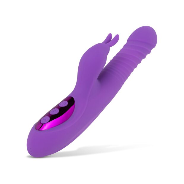 Teazers Vibrateur Rabbit à Poussée et Chauffant Violet