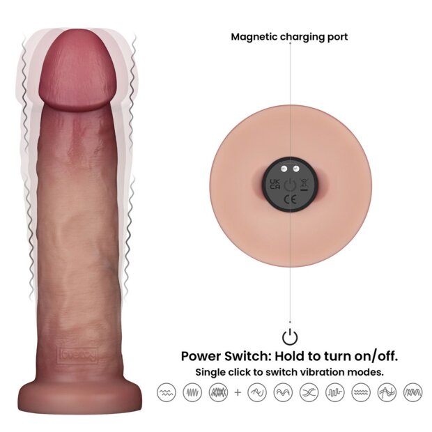 Love Toy Dildo mit Vibration und Fernbedienung 23 cm