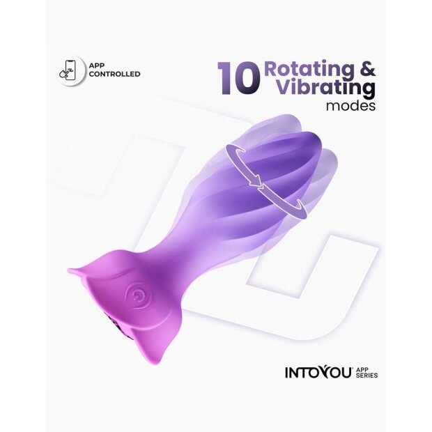INTOYOU Anal Plug mit App Steuerung Lila Ø 3,5 cm
