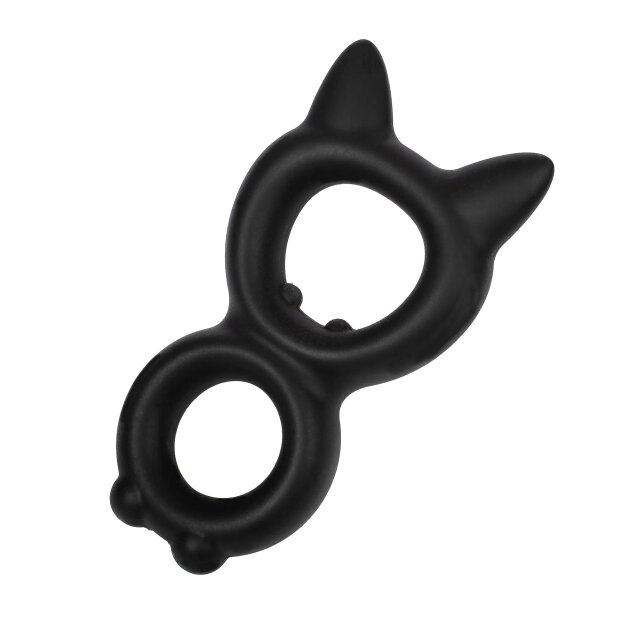 Rimba Anneau Kitty en Forme de 8 en Silicone Noir Ø 2,5 cm