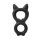 Rimba Anneau Kitty en Forme de 8 en Silicone Noir Ø 2,5 cm