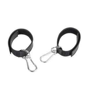 Rimba Menottes en Cuir avec Fermeture Velcro Noir
