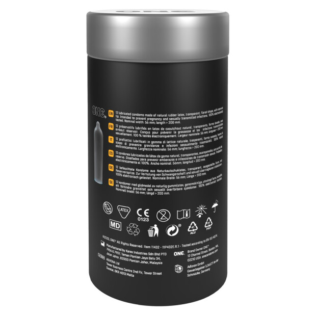 ONE extra thin condoms pack of 12